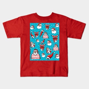 Christmas Santa Designs Kids T-Shirt